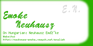 emoke neuhausz business card
